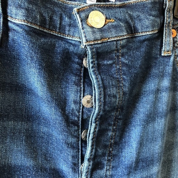 Re/Done Blue High Rise Loose Button Fly in Jetty Jeans 32 - Picture 9 of 15